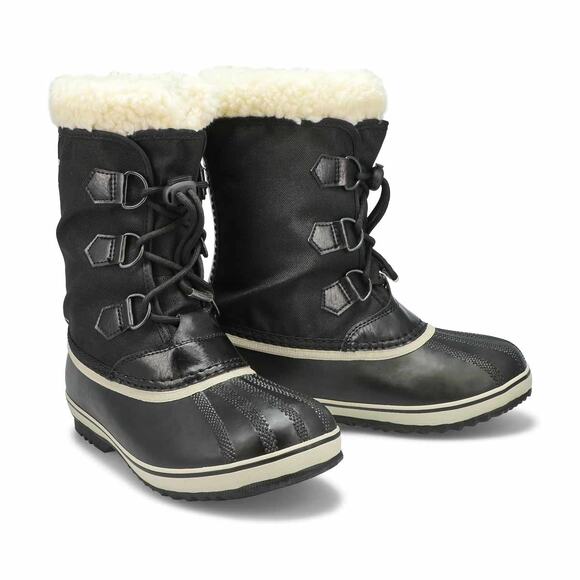 Sorel Kids 4 Black Yoot Pac Nylon Sorel Winter Boots Waterproof Lace Up BR1-10